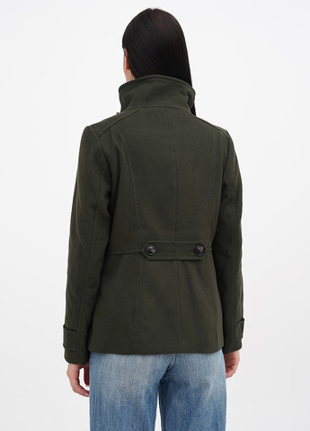 Темно-зелене Кежуал напівпальто двобортне H&M однотонне