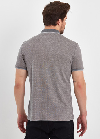 Серая футболка-поло для мужчин Trend Collection однотонная