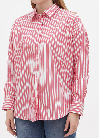 Светло-красная кэжуал рубашка в полоску Gant
