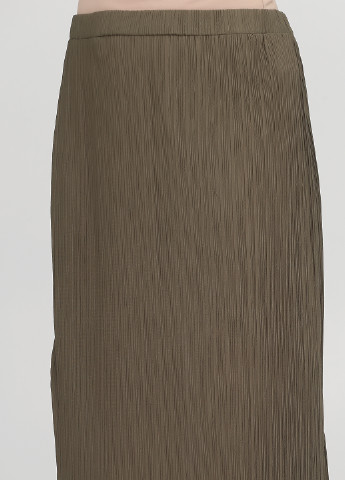 Оливковая (хаки) кэжуал однотонная юбка C&A плиссе