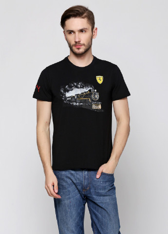 Чорна футболка чоловіча Puma Ferrari