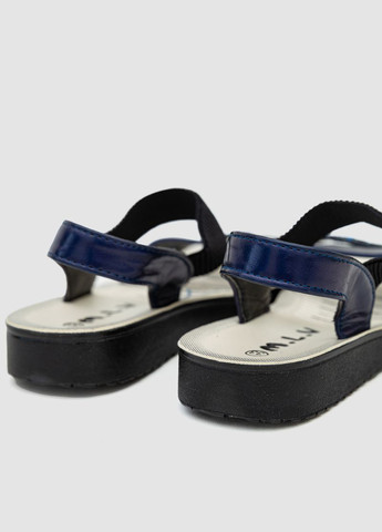 Темно-синие босоножки Bee с глиттером