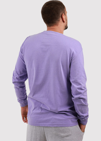 Лонгслів Comfort Colors однотонний світло-фіолетовий кежуали трикотаж, бавовна