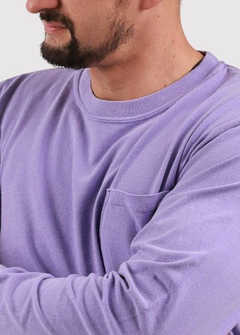 Лонгслів Comfort Colors однотонний світло-фіолетовий кежуали трикотаж, бавовна