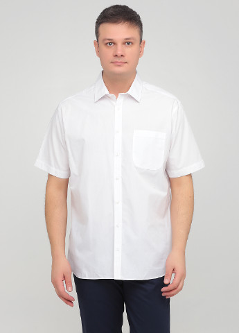 Белая кэжуал рубашка однотонная Marks & Spencer