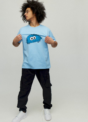 Блакитна футболка чоловіча YAPPI