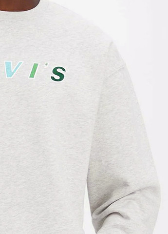 Світло-сірий світшот Levi's меланж без декору (303271405)