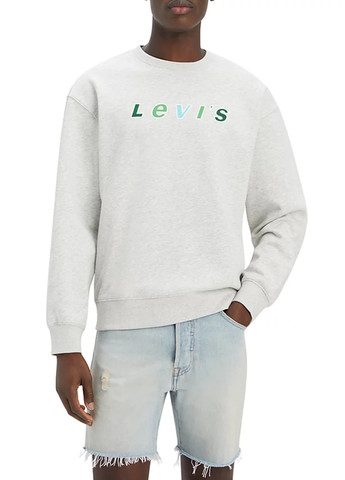 Світло-сірий світшот Levi's меланж без декору (303271405)