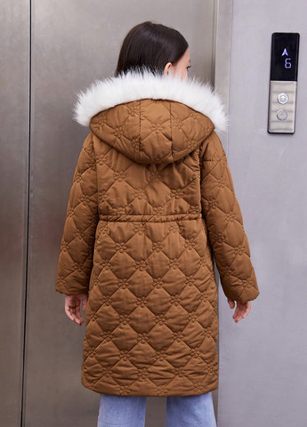 Коричневая зимняя куртка SHEIN
