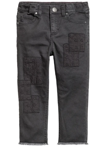 Серые демисезонные прямые джинсы H&M