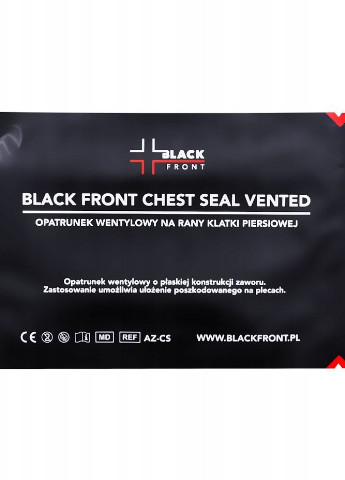 Оклюзійна пов'язка chest seal vented Black Front чорне