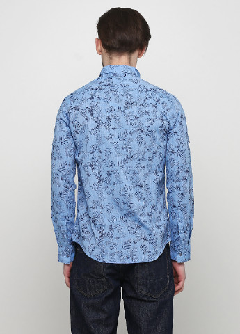 Синяя кэжуал рубашка с цветами Madoc Jeans
