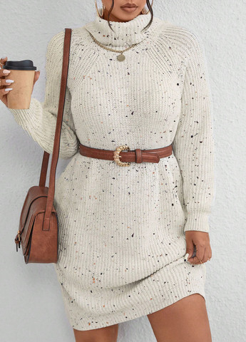 Білий кежуал сукня сукня светр SHEIN з малюнком