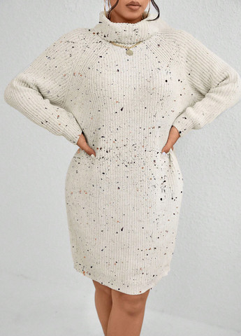 Білий кежуал сукня сукня светр SHEIN з малюнком