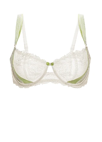 Молочний бюстгальтер жіночий м'яка чашка gracija-rim pistachio zephyr 70c молочний/св.зелений 45202 Gracija Rim з кісточками поліамід