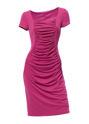 Фуксиновое (цвета Фуксия) коктейльное платье Heine однотонное