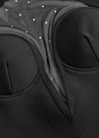 Черное коктейльное платье с открытой спиной SHEIN однотонное