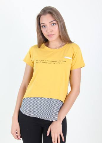 Жовта літня футболка Ladies Fasfion