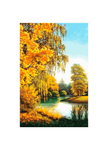 Набор для вышивания бисером Осенним днём у реки 46х70 см Александра Токарева (188847924)