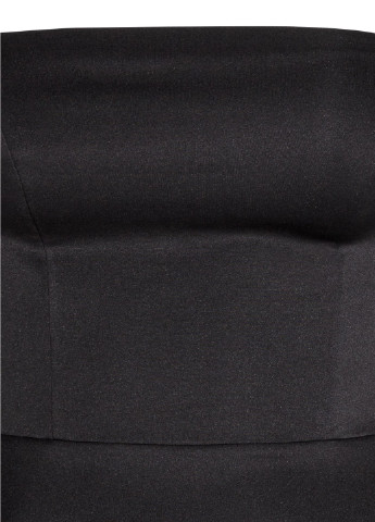 Чорна кежуал сукня кльош, бандо H&M однотонна