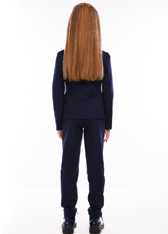 Темно-синий демисезонный костюм (жакет, брюки) брючный Sofia Shelest