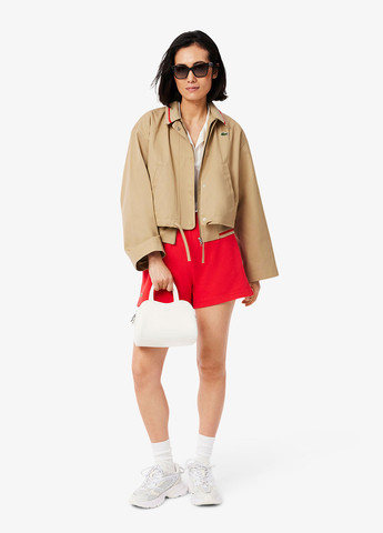 Бежевая демисезонная куртка Lacoste