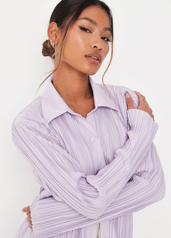 Светло-фиолетовая кэжуал рубашка однотонная Missguided