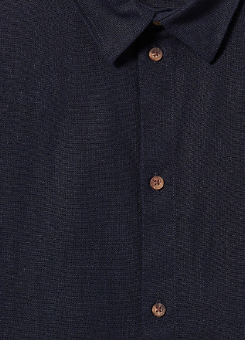 Темно-синяя кэжуал рубашка однотонная Weekday