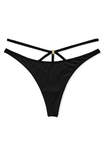 Чорний демісезонний комплект (бюстгалтер, трусики) Victoria's Secret