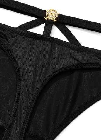 Чорний демісезонний комплект (бюстгалтер, трусики) Victoria's Secret