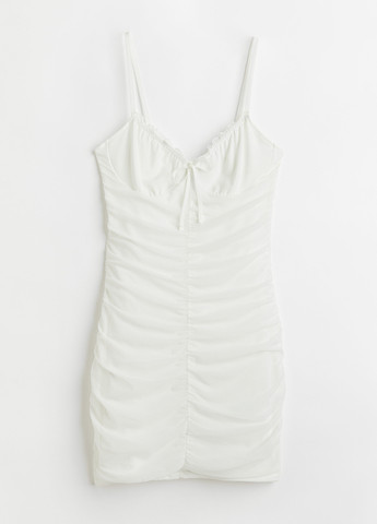 Белое кэжуал платье H&M однотонное