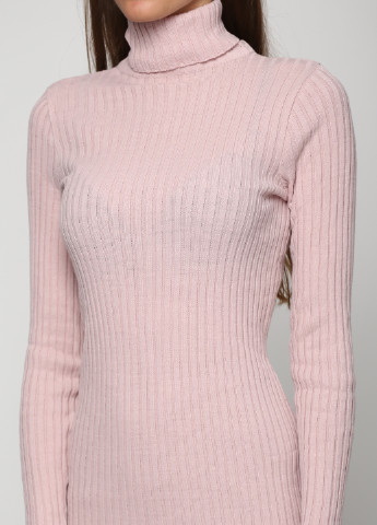 Світло-рожева кежуал сукня Simple Wear однотонна