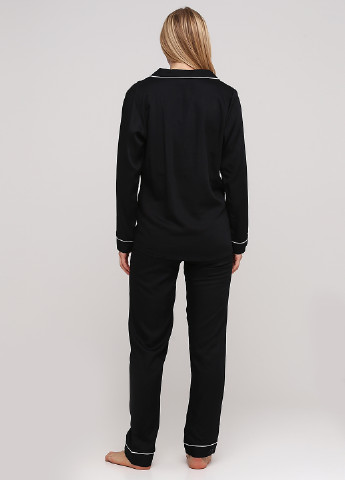 Черная всесезон пижама (рубашка, брюки) рубашка + брюки Dominant
