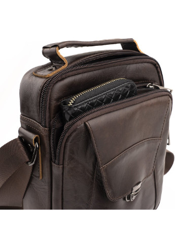 Мужская кожаная сумка 23,5х19х6 см Vintage (229459895)