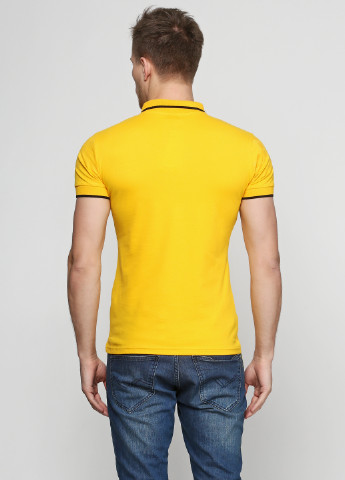 Желтая футболка-поло для мужчин EL & KEN однотонная