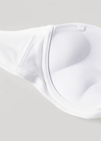 Білий балконет бюстгальтер H&M з кісточками трикотаж