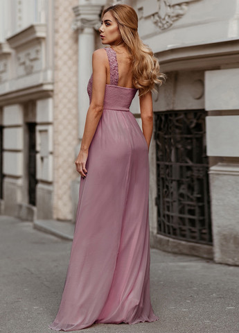 Рожево-лілова святковий, вечірня сукня з відкритою спиною SHEIN однотонна