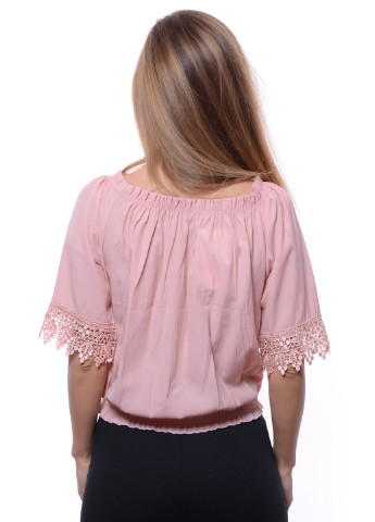 Пудровая демисезонная блуза Rossana