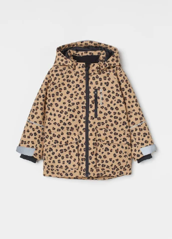 Бежевая куртка демісезон,леопардовий, H&M