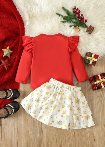 Червоний демісезонний костюм (боді, спідниця) спідничний SHEIN