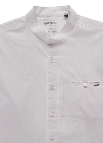 Белая кэжуал рубашка однотонная Gas