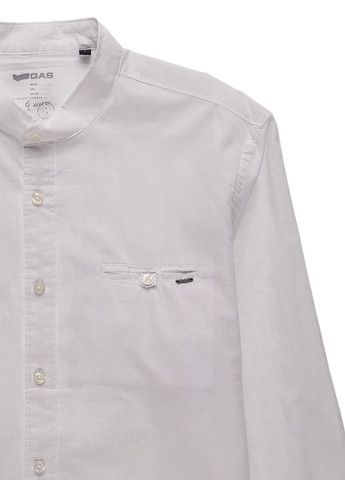 Белая кэжуал рубашка однотонная Gas