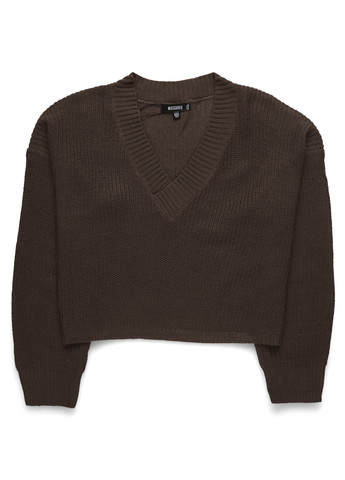Темно-коричневый демисезонный пуловер пуловер Missguided