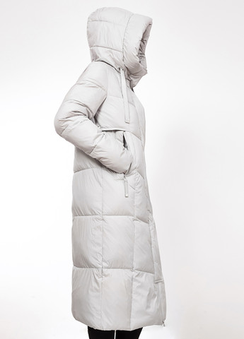 Светло-серая зимняя куртка куртка-пальто Peercat