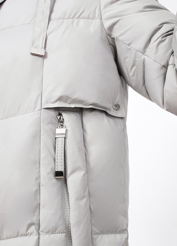 Светло-серая зимняя куртка куртка-пальто Peercat