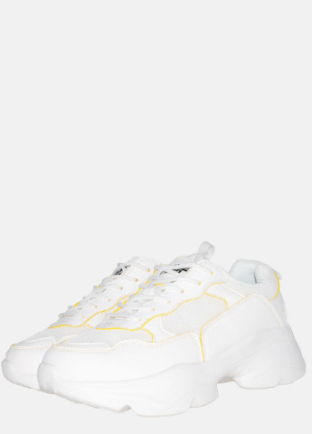 Белые демисезонные кроссовки st3800-8 white-yellow Stilli