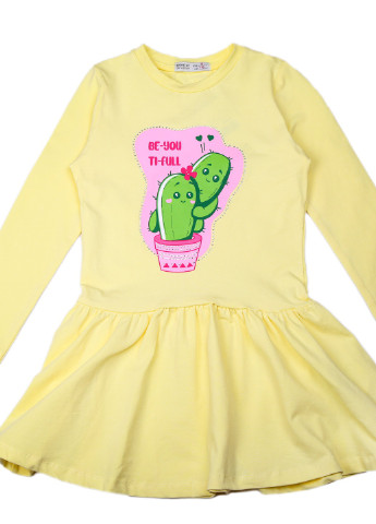 Жёлтое платье для девочки 16509 116 см желтый (2000903823254) Toontoy (215656487)