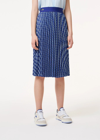 Синяя кэжуал с геометрическим узором юбка Lacoste плиссе