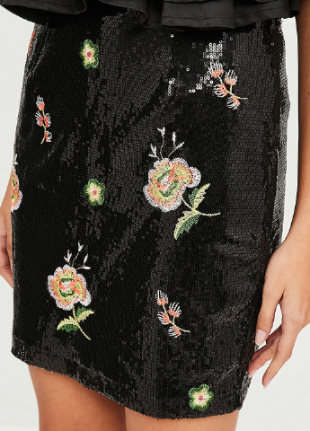 Черная кэжуал цветочной расцветки юбка Missguided