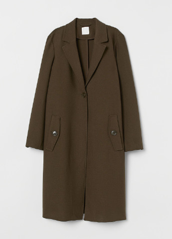 Оливковое (хаки) демисезонное Пальто однобортное H&M